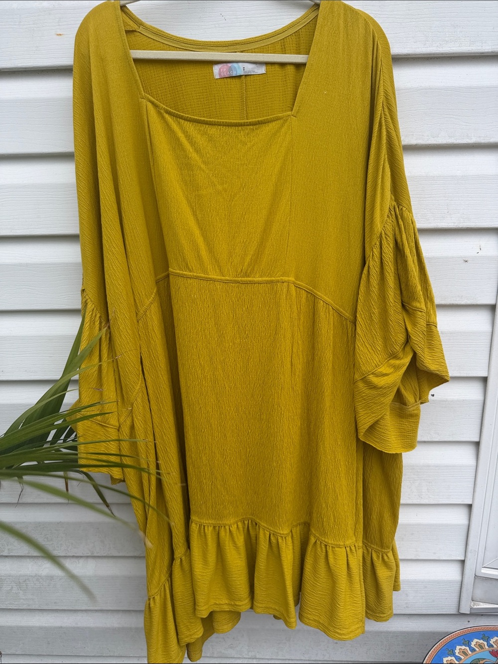 Free People beach yellow oversized dress